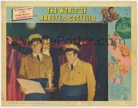 6m987 WORLD OF ABBOTT & COSTELLO LC #8 1965 c/u of Bela Lugosi in Dracula makeup behind Bud & Lou!