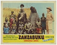 6m999 ZANZABUKU LC #4 1956 famous explorer Lewis Cotlow with natives on his African expedition!
