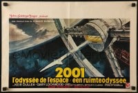 6p210 2001: A SPACE ODYSSEY Belgian 1968 Stanley Kubrick, art of space wheel by Bob McCall!