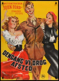 6p073 WHEN WILLIE COMES MARCHING HOME Danish 1951 John Ford, wonderful art of Dan Dailey with girls