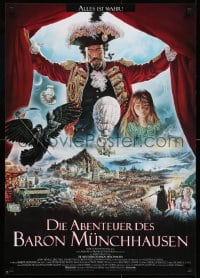 6p098 ADVENTURES OF BARON MUNCHAUSEN German 1988 directed by Terry Gilliam, Renato Casaro art!