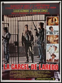 6p017 LA CARCEL DE LAREDO Mexican poster 1985 Rodolfo de Anda, Lupita Castro, prison in Mexico!
