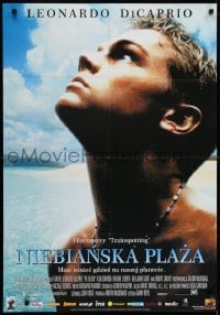 6p904 BEACH Polish 27x39 2000 directed by Danny Boyle, DiCaprio stranded on island paradise!