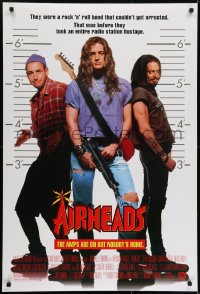 6r019 AIRHEADS style B DS 1sh 1994 rockers Adam Sandler, Brendan Fraser & Steve Buscemi!