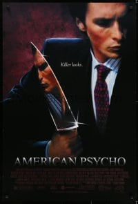 6r033 AMERICAN PSYCHO 1sh 2000 psychotic yuppie killer Christian Bale, from Ellis novel!
