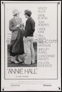 6r037 ANNIE HALL revised 1sh 1977 full-length Woody Allen & Diane Keaton, a new comedy!