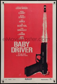 6r053 BABY DRIVER teaser DS 1sh 2017 Ansel Elgort in the title role, Spacey, James, Jon Bernthal!