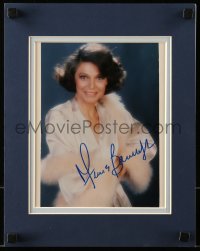 6s111 ANNE BANCROFT signed color 7.5x9.5 REPRO still in 11x14 display 1990s ready to frame!