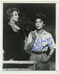 6s162 ANNE BANCROFT signed 8x10 still 1966 great close up smoking cigarette in Seven Women!