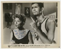 6s169 ANTHONY PERKINS signed 8x10.25 still 1960 close up in basketball uniform from Tall Story!