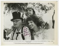 6s171 ART CARNEY signed 8x10 still 1980 great close up with Meatloaf & Rhonda Bates in Roadie!