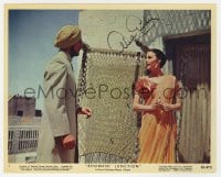 6s172 AVA GARDNER signed color 8x10 still #9 1955 close up with man in turban from Bhowani Junction!