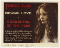 6s694 BESSIE LOVE signed color 8x10 REPRO still 1980s title card image from A Daughter of the Poor!