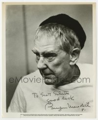 6s200 BURGESS MEREDITH signed 8.25x10 still R1980 great close portrait as Mickey in Rocky II!