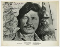 6s209 CHARLES BRONSON signed 8x10 still 1972 best close portrait from The Mechanic!
