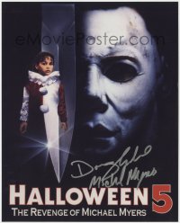 6s716 DAN SHANKS signed color 8x10 REPRO still 1990s he was Michael Myers in Halloween 5!
