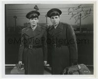 6s229 DANE CLARK signed 8.25x10 still 1945 close up with John Garfield in Pride of the Marines!
