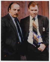 6s722 DAVID CARUSO signed color 8x9.75 REPRO still 2000s portrait with Dennis Franz from NYPD Blue!