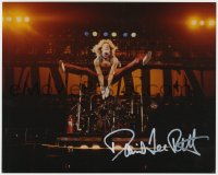 6s723 DAVID LEE ROTH signed color 8x10 REPRO still 2000s great image performing on stage, Van Halen!
