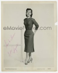 6s237 DEBBIE REYNOLDS signed 8x10.25 still 1954 full-length c/u of the leading lady from Athena!