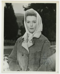 6s238 DEBORAH KERR signed 8x10.25 still 1966 c/u wearing scarf on her head from Eye of the Devil!