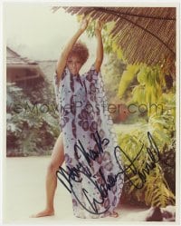 6s729 DIAHANN CARROLL signed color 8x10 REPRO still 1990s full-length portrait in tropical outfit!