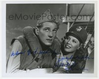 6s731 DINAH SHORE signed 8x10 REPRO still 1980s close up of the singer with Danny Kaye from Up In Arms!