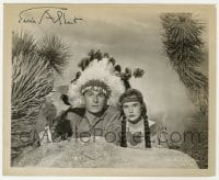 6s260 EDDIE ALBERT signed 8.25x10 still 1948 as Native American w/ Gale Storm in The Dude Goes West!