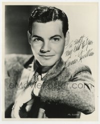 6s743 EDDIE QUILLAN signed 8.25x10 REPRO still 1980s great youthful portrait wearing suit & tie!