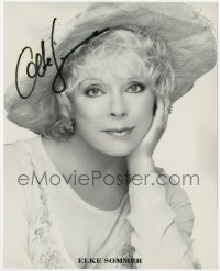 6s619 ELKE SOMMER signed 8x10 publicity still 1980s great close portrait later in her career!