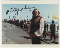 6s774 GERARD DEPARDIEU signed color 8x10 REPRO still 2000s on beach in 1492: Conquest of Paradise!