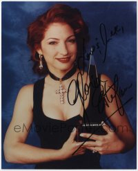 6s777 GLORIA ESTEFAN signed color 8x9.75 REPRO still 1990s great portrait of the sexy pop singer!