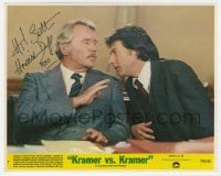 6s322 HOWARD DUFF signed 8x10 mini LC #7 1979 close up with Dustin Hoffman in Kramer vs. Kramer!