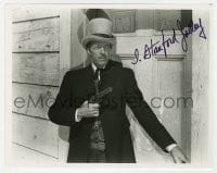 6s792 I. STANFORD JOLLEY signed 8x10.25 REPRO still 1980s close up wearing top hat & holding gun!