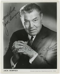 6s627 JACK DEMPSEY signed 8x10 publicity still 1964 portrait of the heavyweight boxing champion!