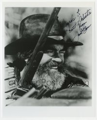 6s796 JACK ELAM signed 8x10 REPRO still 1980s great close up with rifle & cowboy hat from Hawmps!