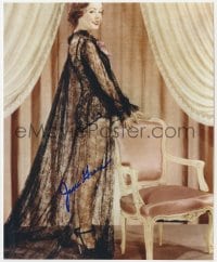 6s803 JANE GREER signed color 8x9.75 REPRO still 1990s full-length in sexy sheer lace nightgown!