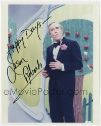 6s807 JASON ROBARDS JR. signed color 8x10 REPRO still 1990s full-length wearing tuxedo on stage!