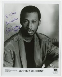 6s629 JEFFREY OSBORNE signed 8x10 music publicity still 1980s the singer/songwriter at A&M Records!