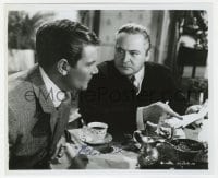 6s824 JOEL McCREA signed 8.25x9.75 REPRO still 1980s close up with Edward Arnold in Come and Get It!