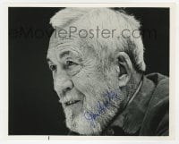 6s828 JOHN HUSTON signed 8x10 REPRO still 1980s close up of the director over black background!