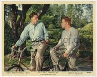 6s370 JOHN KERR signed color 8x10 still #6 1956 close up on bicycle from Tea and Sympathy!