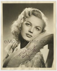6s383 JUNE HAVER signed deluxe 8x10 still 1940s head & shoulders portrait of the sexy Fox actress!