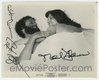 6s394 KILLER FORCE signed 8x10 still 1976 by BOTH Peter Fonda AND Maud Adams, together in bed!
