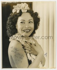6s402 LEINA ALA REID signed deluxe 8x10 still 1939 sexy smiling portrait in Hawaiian outfit by Bert!