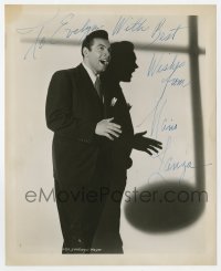 6s428 MARIO LANZA signed 8x10 still 1950s great studio portrait of the MGM singing star!