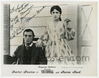 6s429 MARION MACK signed 8x10 still R1973 with Buster Keaton in a scene from The General!