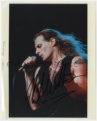 6s882 MICHAEL BOLTON signed color 8x10 REPRO still 1990s close up of the famous singer performing!