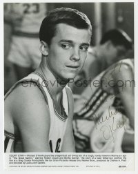 6s451 MICHAEL O'KEEFE signed 7.5x9.75 still 1979 c/u in basketball uniform from The Great Santini!
