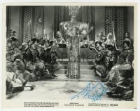 6s458 MYRNA LOY signed 8x10.25 still R1972 in costume as an Asian woman in The Mask of Fu Manchu!